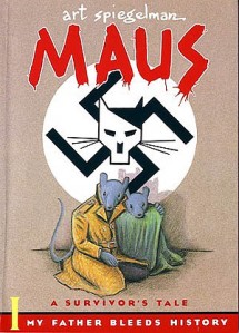 Tegneserien Maus må være det beste eksempelet på å få fram en særegen dypde med bruken av snakkende dyr. Mye av historiens egenart hadde vært tapt hadde Spiegelman valgt å tegne alle som mennesker.